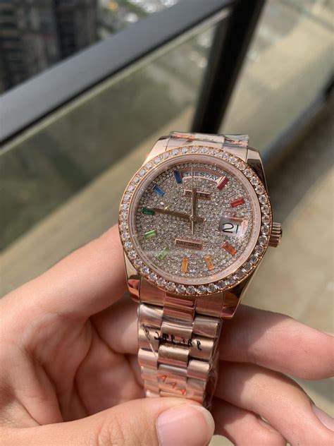 rolex day date rose gold replica|rolex day date super clone.